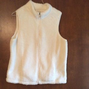 Winter White Fleecy Vest.